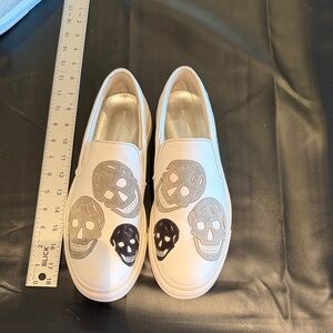Alexander McQueen Kids White Skull Sneakers